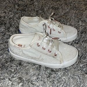 🌼Keds x Kate Spade white sparkle sneakers